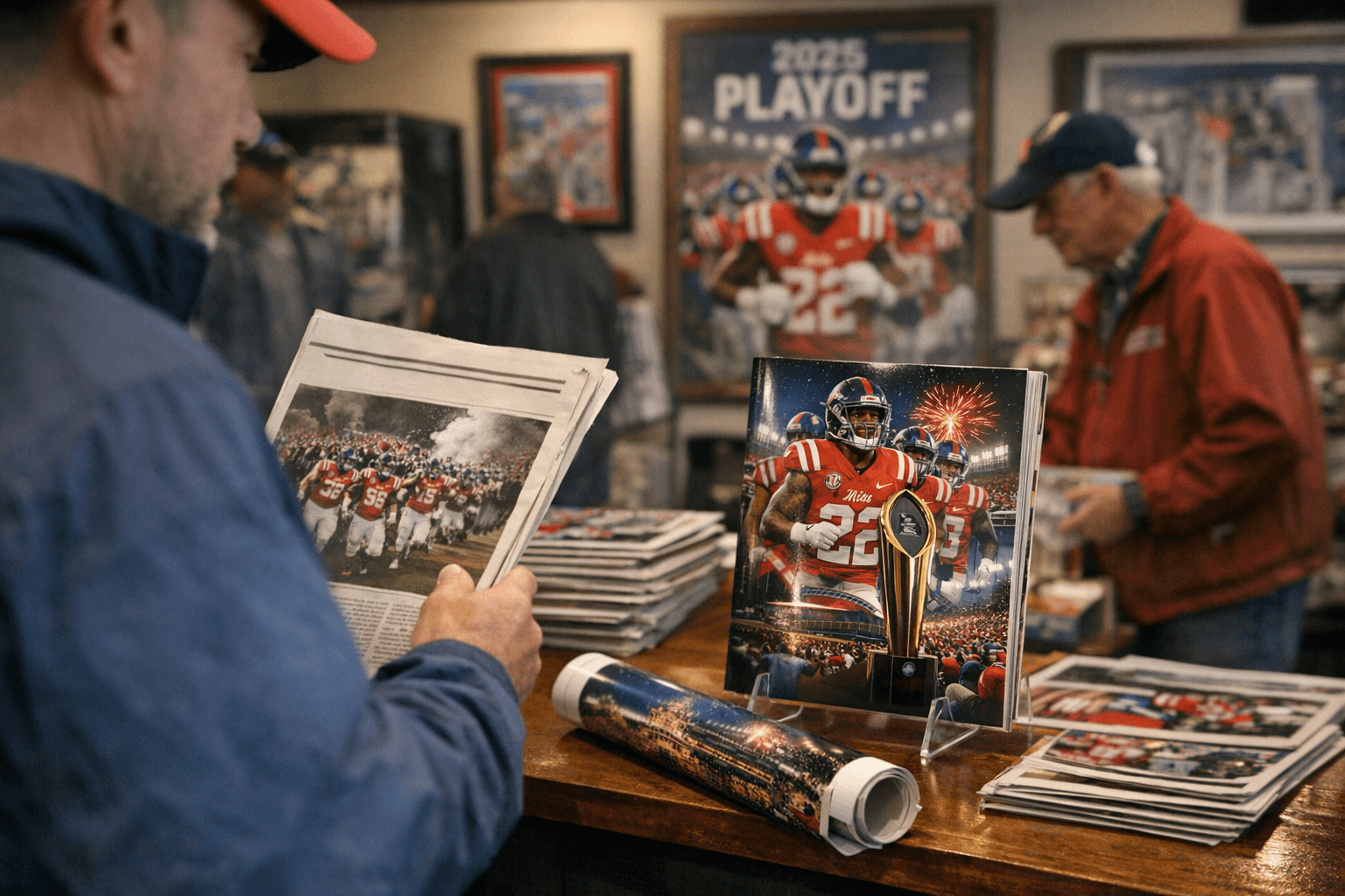 Oxford Eagle Opens Store Offering Rebels 2025 Playoff Memorabilia