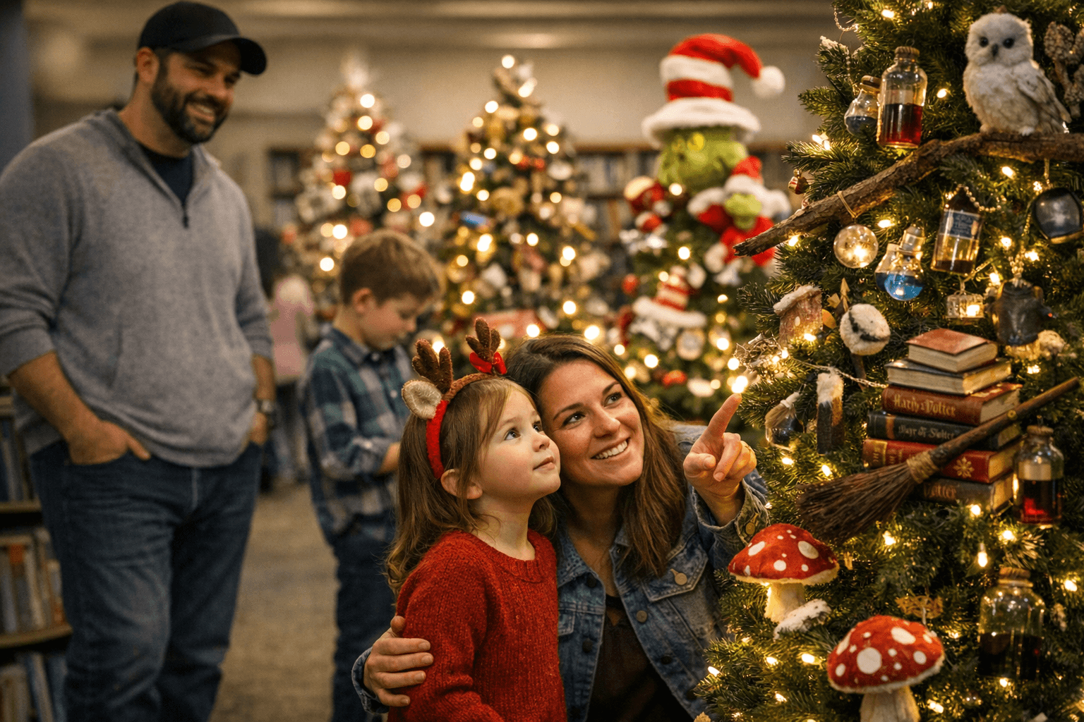 Douglas County Libraries present Forest of Stories seasonal family reading display