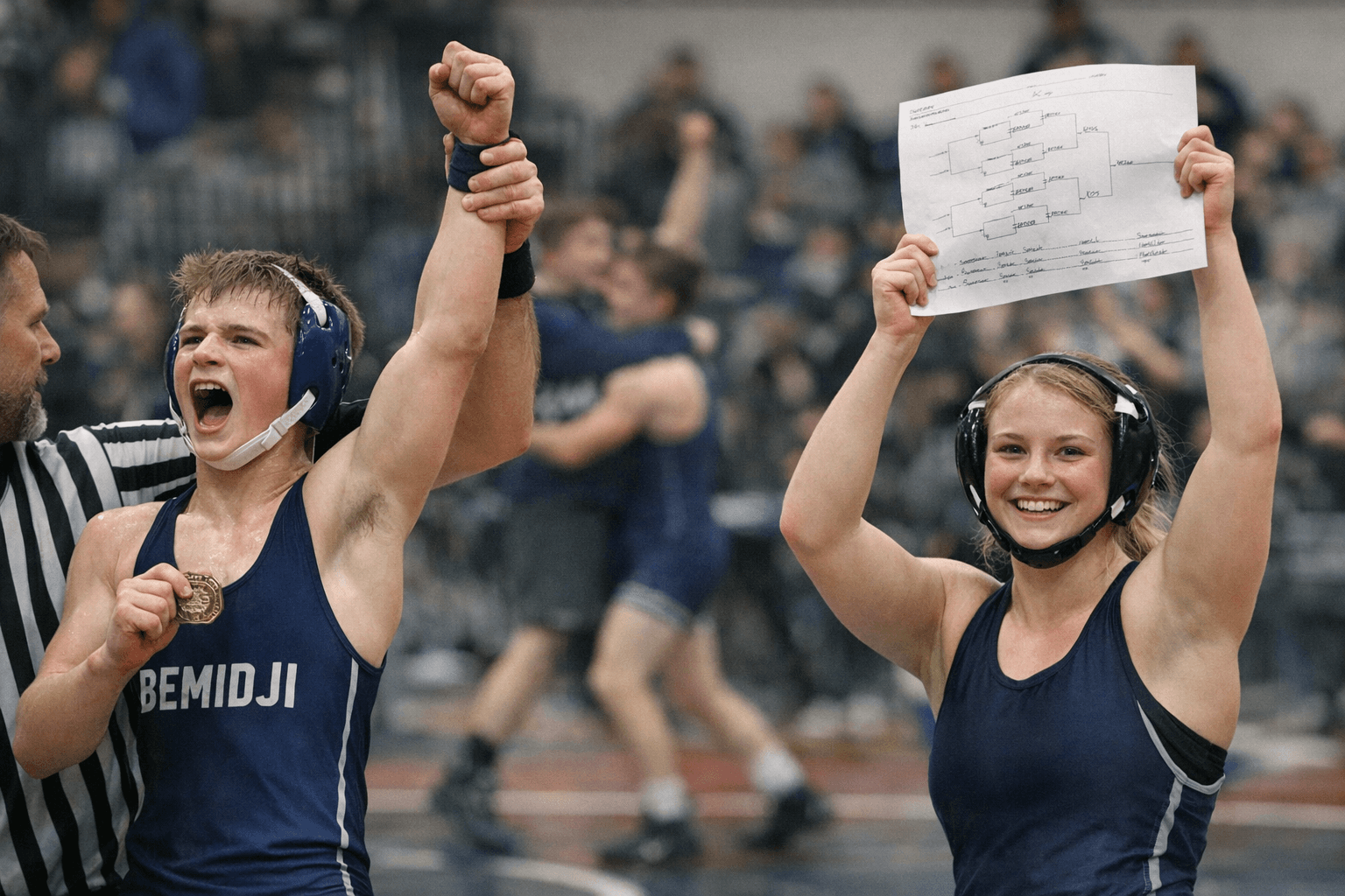 Bemidji Wrestlers Shine at Blue Ox Invitational, Two Crowned