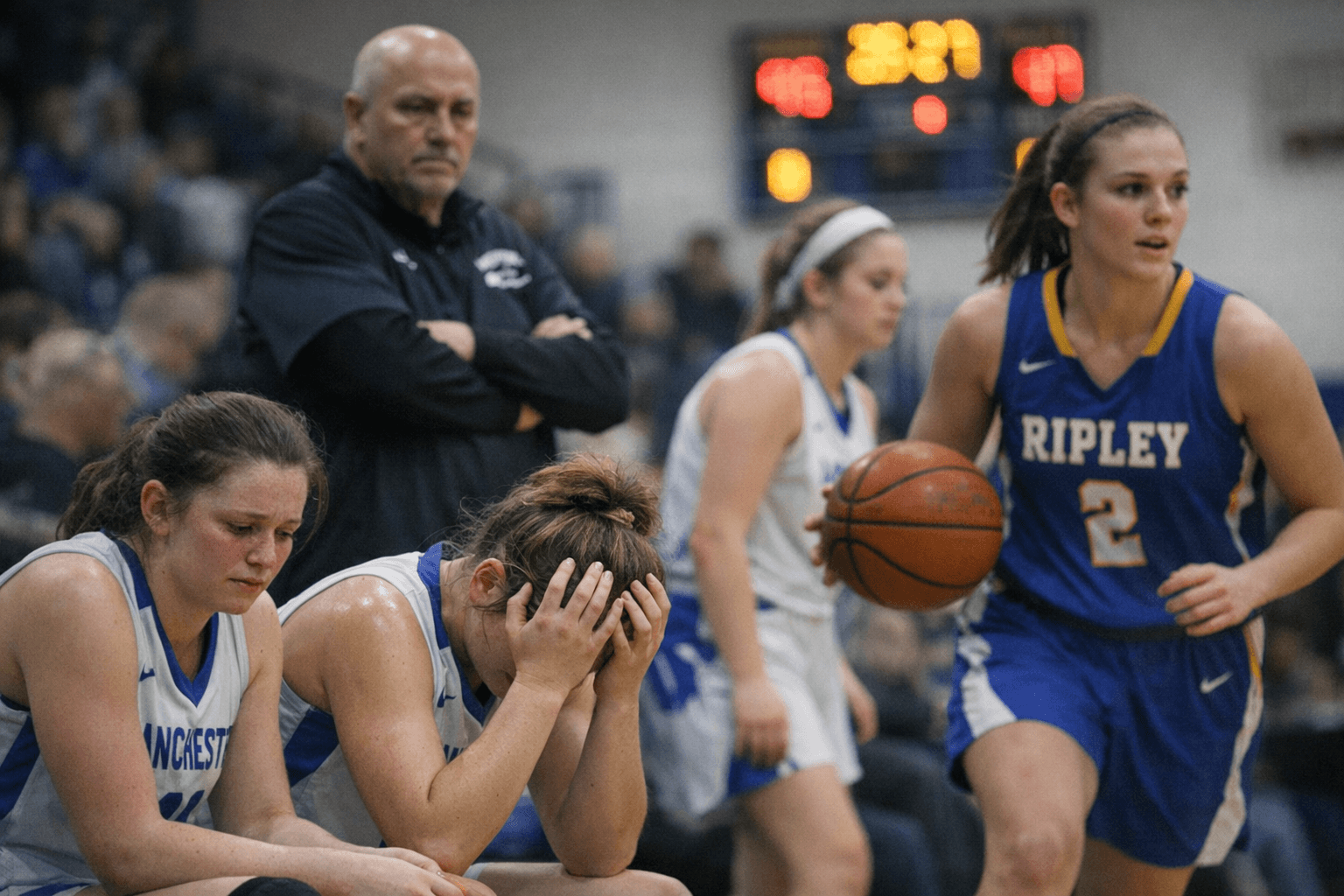 Shorthanded Manchester girls fall to Ripley, 54 to 40, despite rally