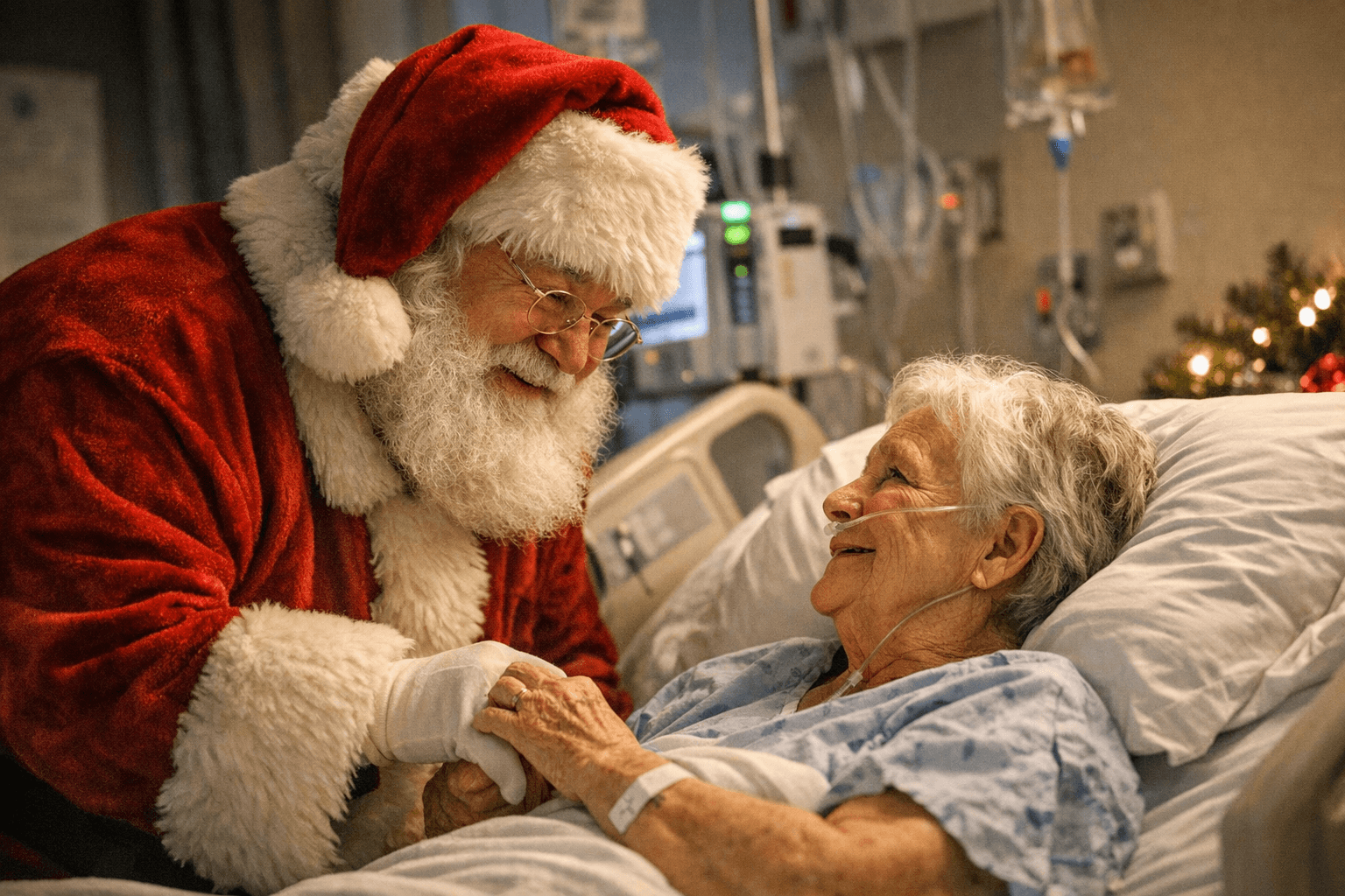 Santa Visits Every Patient at Sanford Bemidji Medical Center