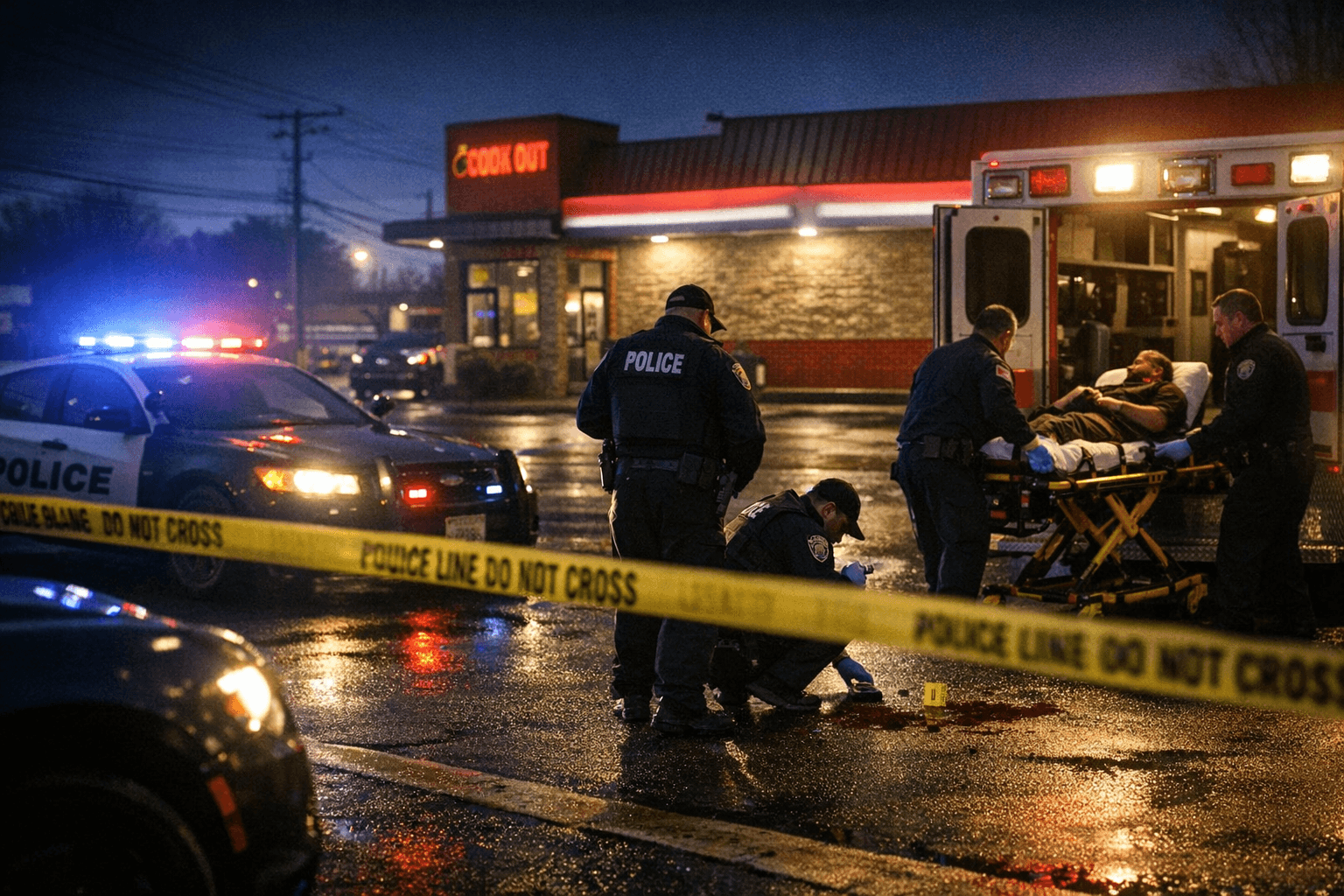 Early Morning Shooting Outside Graham Cook Out Leaves Man Hospitalized