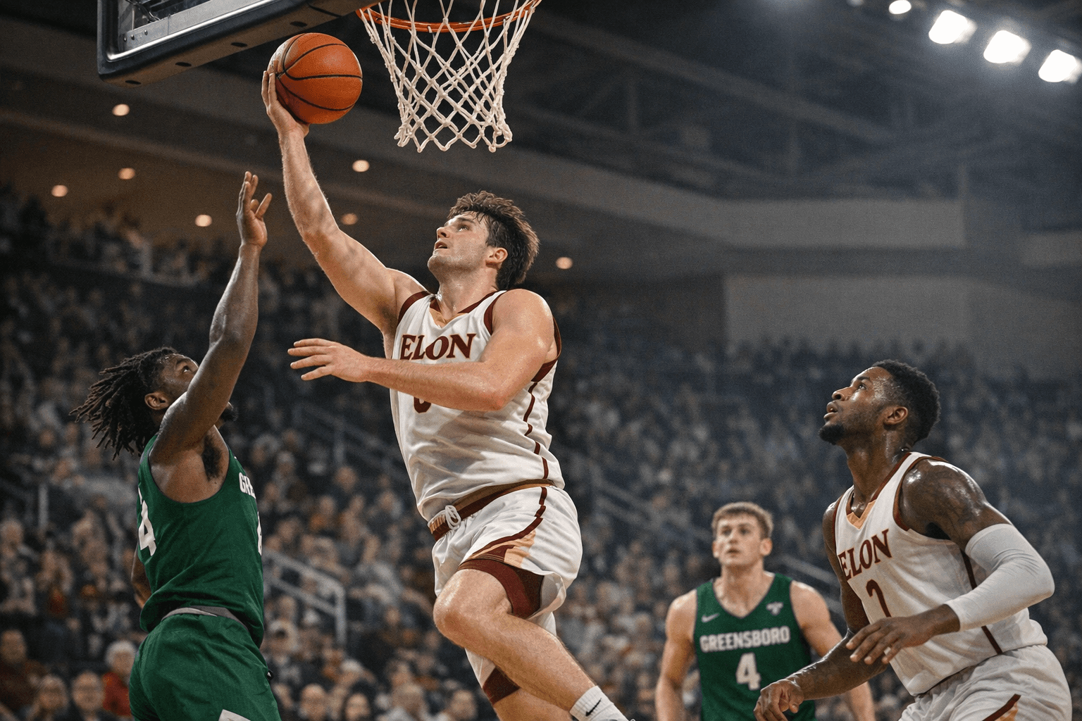 Elon men’s basketball cruises past Greensboro College, builds momentum