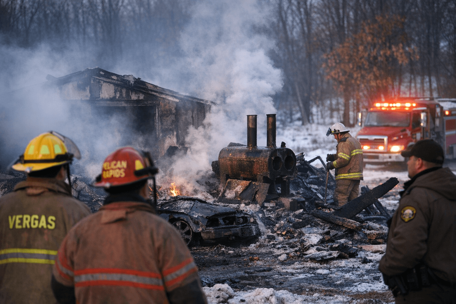 Garage Destroyed by Fire in Rural Vergas Raises Safety Questions