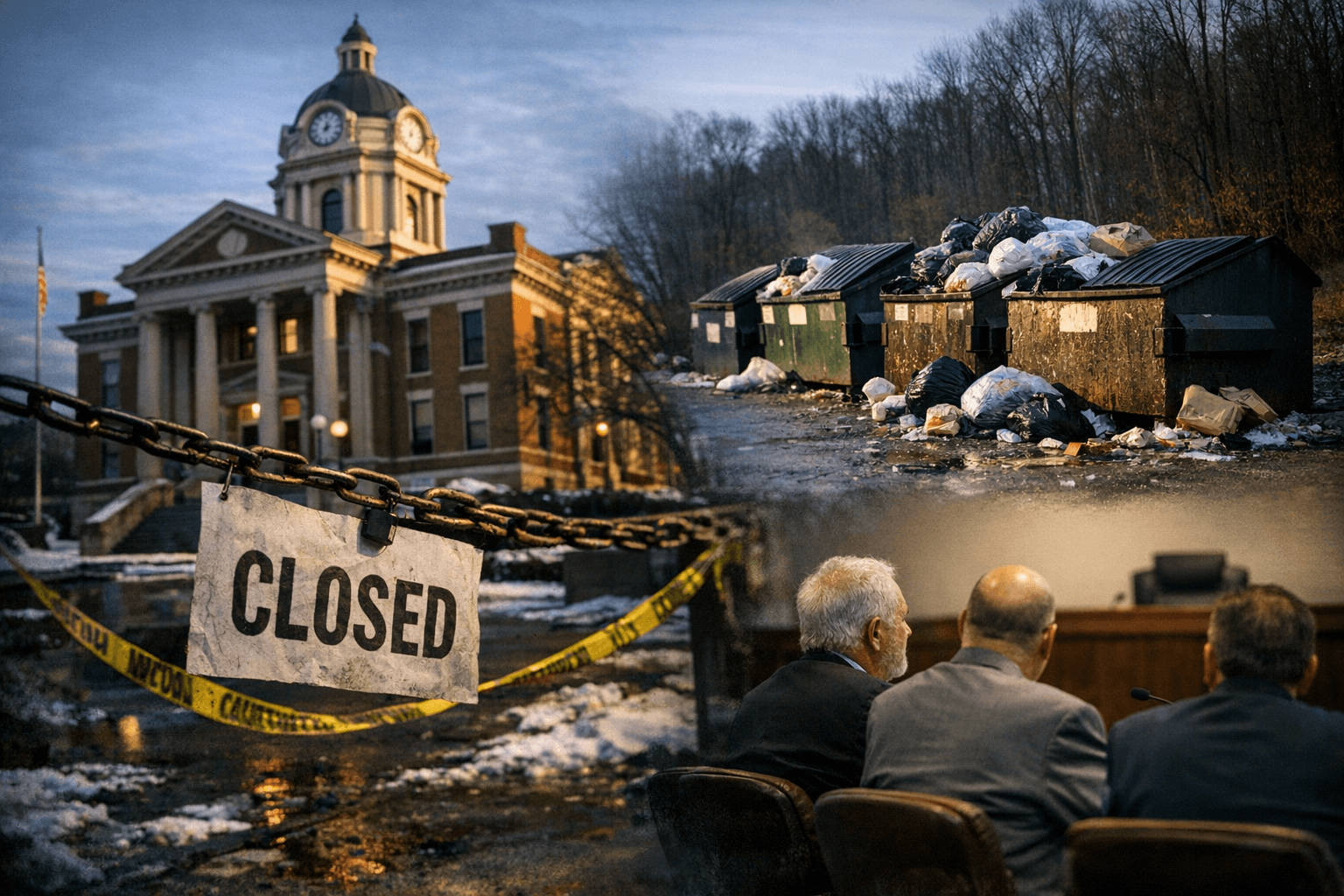 Courthouse Closures, Waste Bid, Commission Vacancies and Meetings