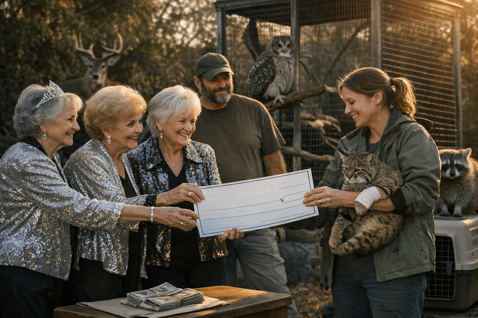 Silver Tappers and Ms Senior Golden Years Donate to Southwestern Wilds