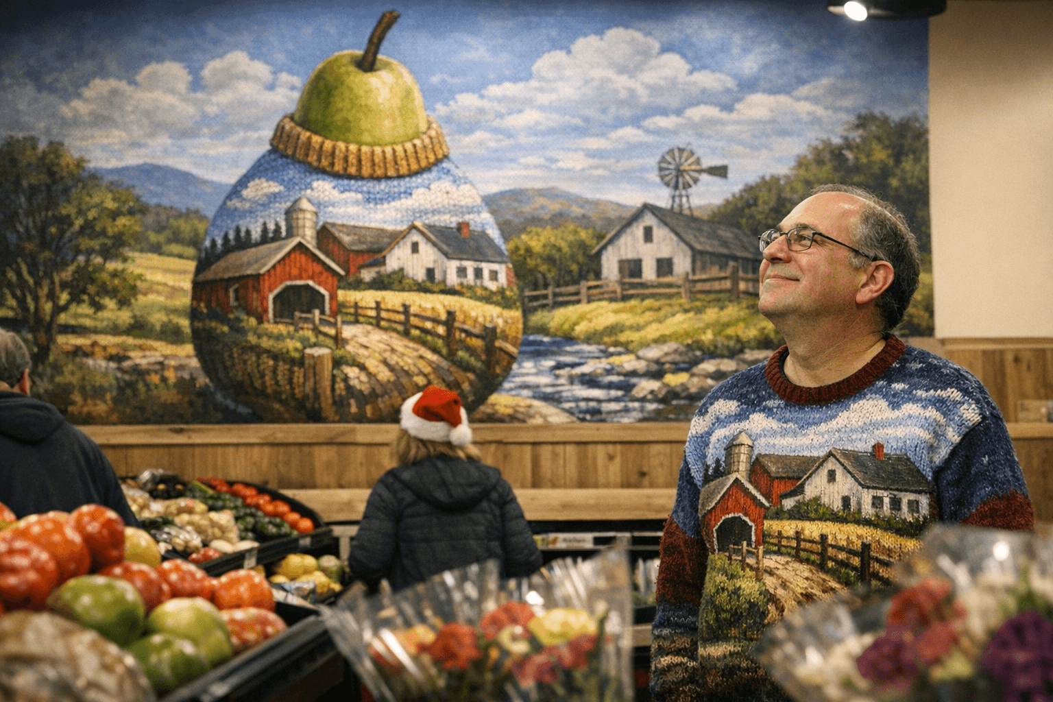 Trader Joe's Pikesville Unveils Mural Honoring Viral Knitter Sam Barsky