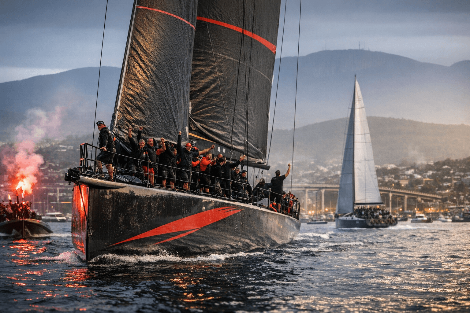 Comanche wins line honours, light winds create tight Sydney Hobart finish
