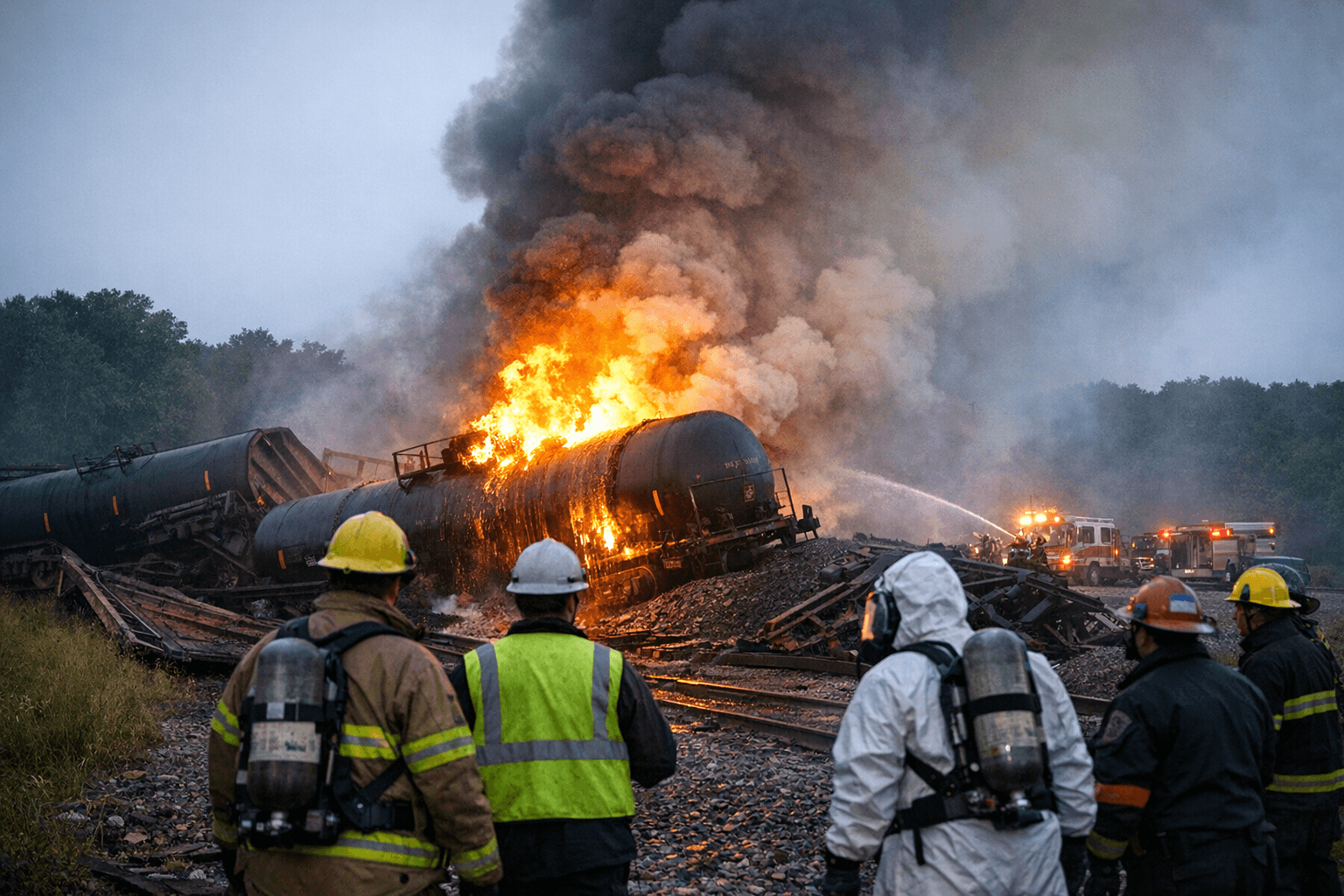 Molten sulfur car ignites after CSX freight derailment, shelter in place ordered