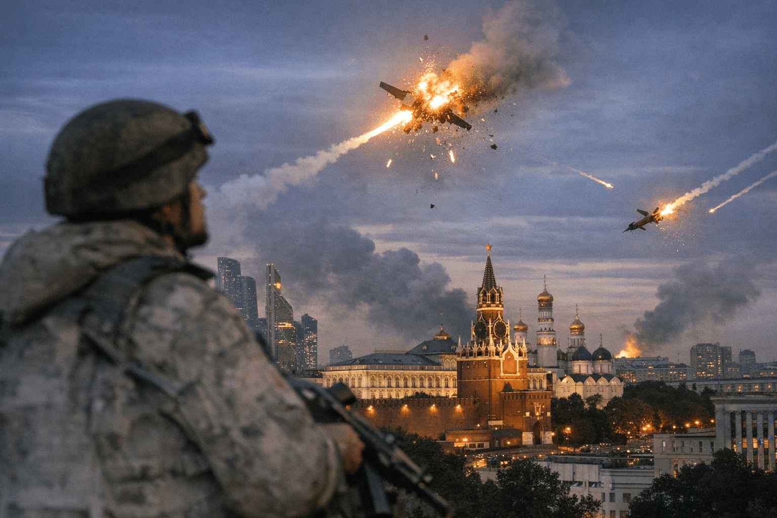 Ukraine Launches Drone Barrage Over Moscow, Dozens Shot Down