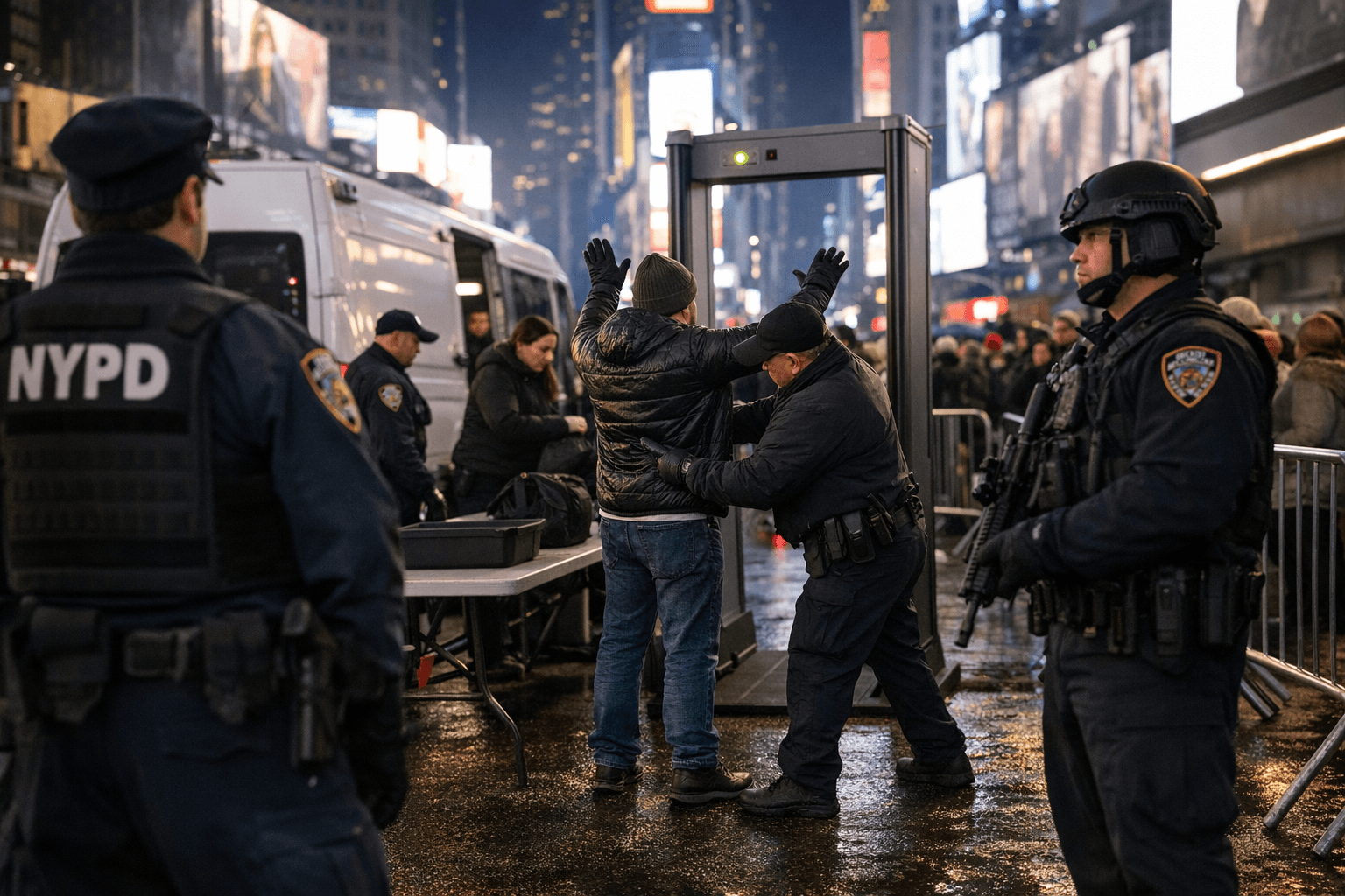 New York City Adds Mobile Screening, Tightens Policing in Times Square