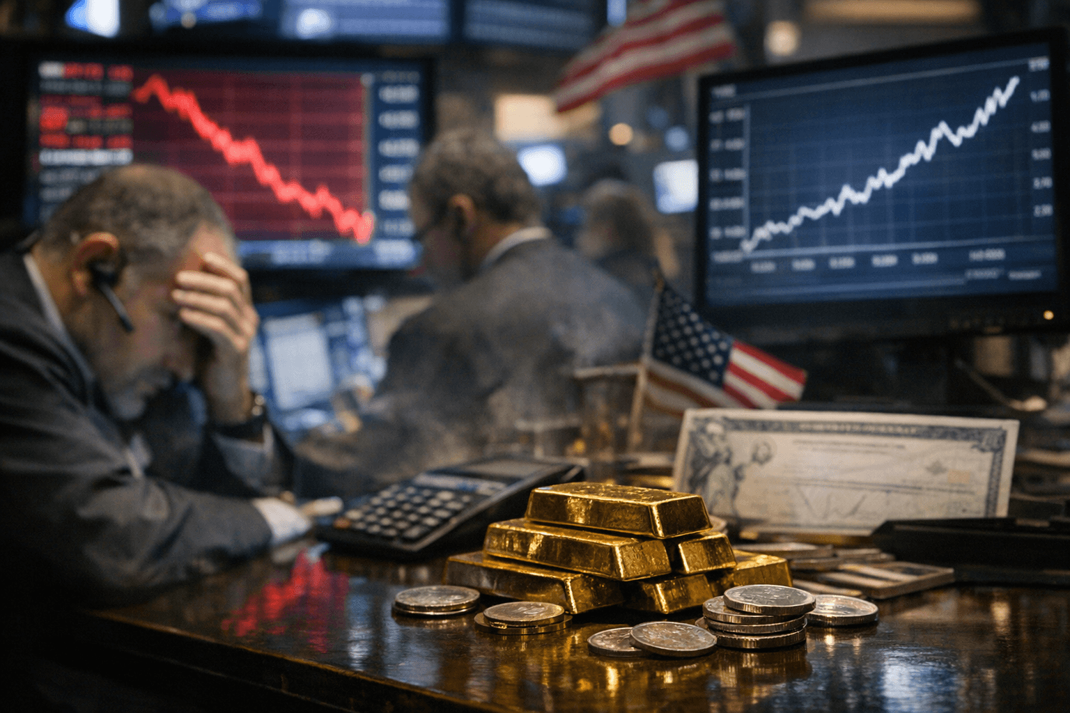 U.S. Stocks Slip as Treasury Yields Rise, Metals Fluctuate