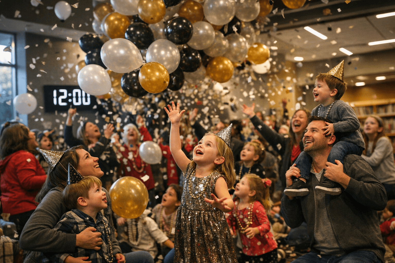 Noon Year's Eve Brings Families Together at Post Road Library