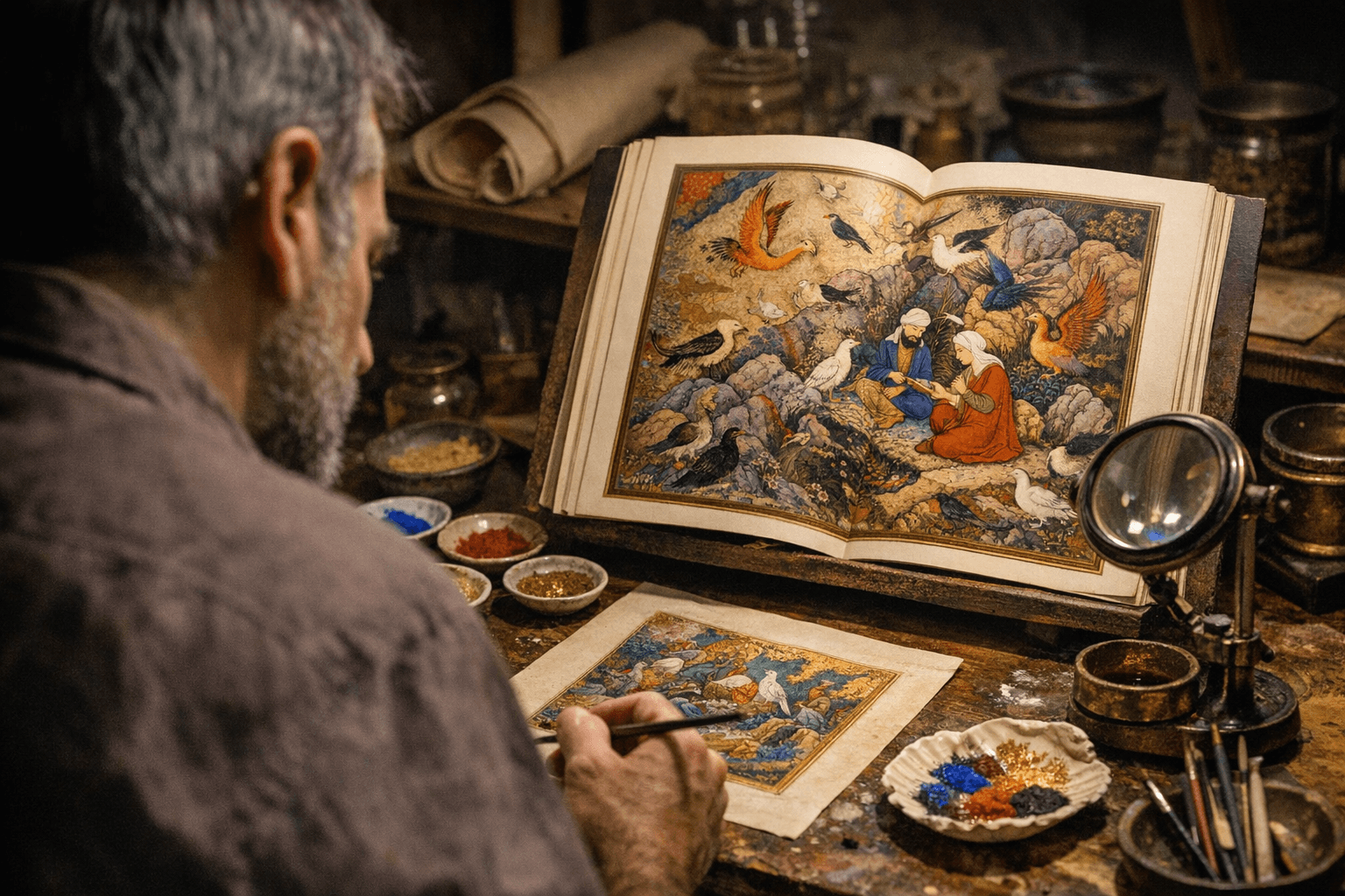 High-Resolution Safavid Miniature Resource Helps Painters Recreate Historic Techniques