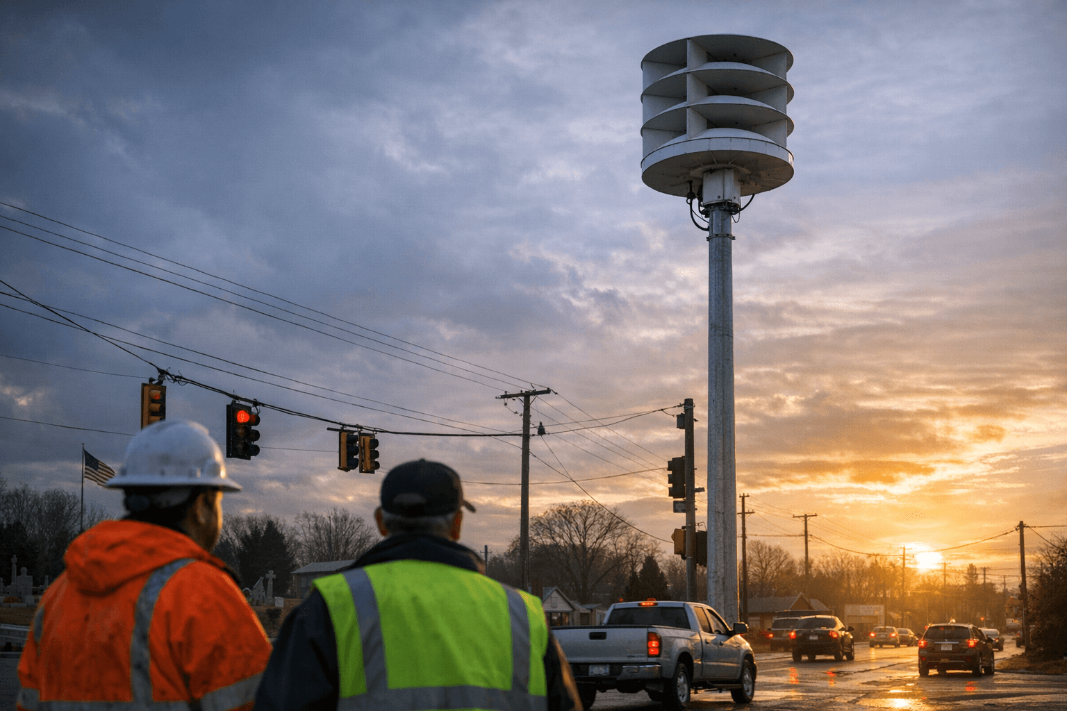 Manchester Installs Refurbished Storm Siren at Key Intersection