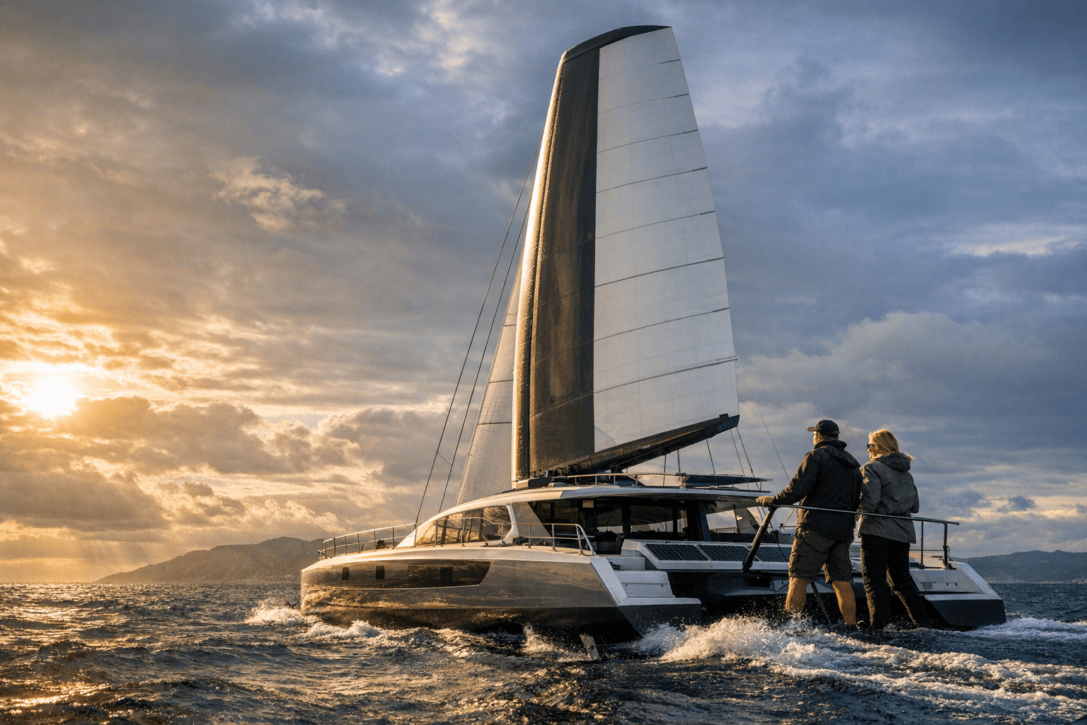 Wing Propulsion Boosts Efficiency and Accessibility of Cruising Catamarans