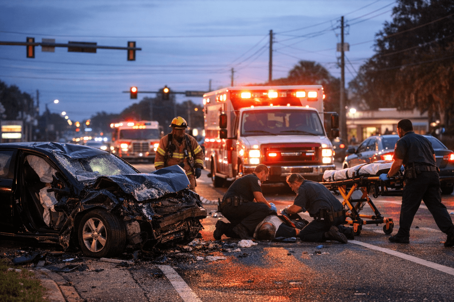 Injury Crash on E Lake Drive Disrupts Casselberry Traffic