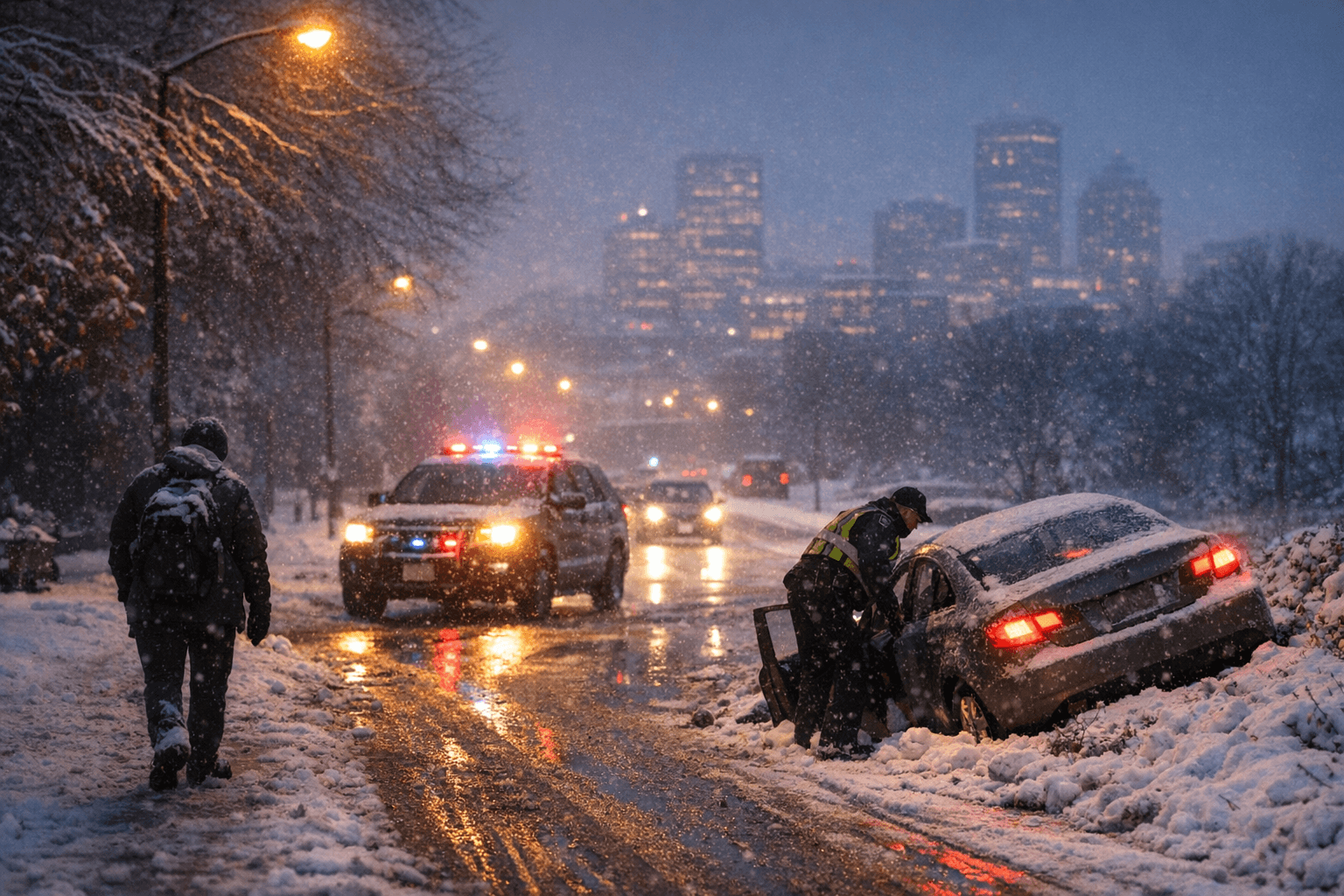 Overnight December Snow Brought Minor Travel Disruptions to Suffolk County
