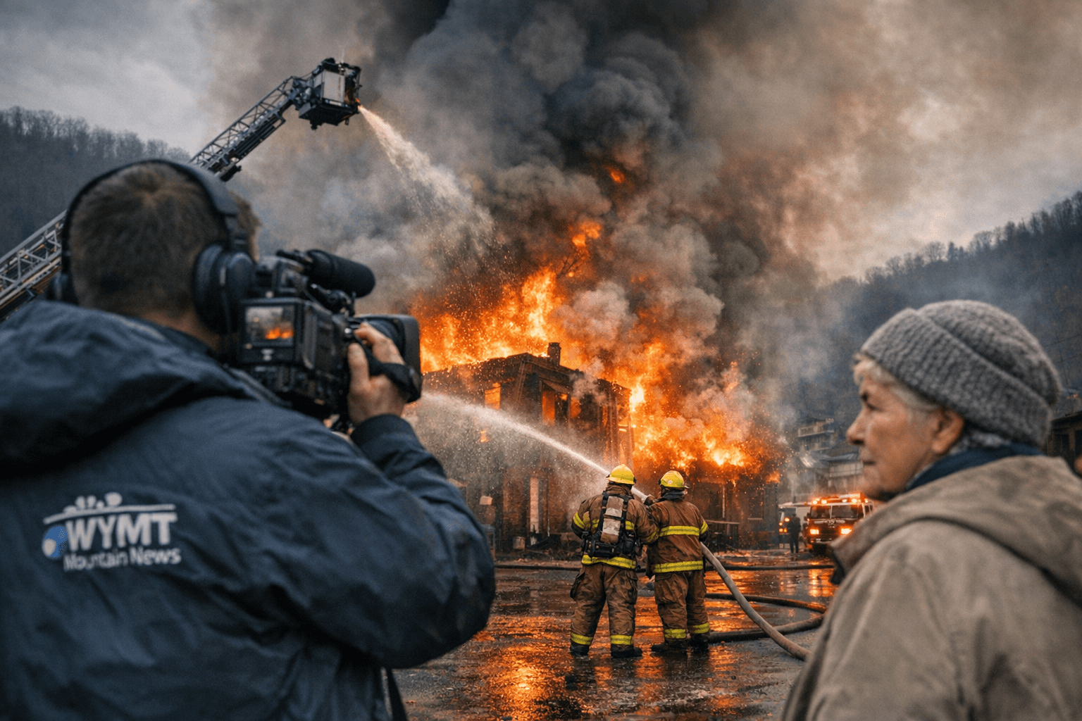 WYMT covers Hazard-area fire Dec. 31; timely local broadcast reassures residents