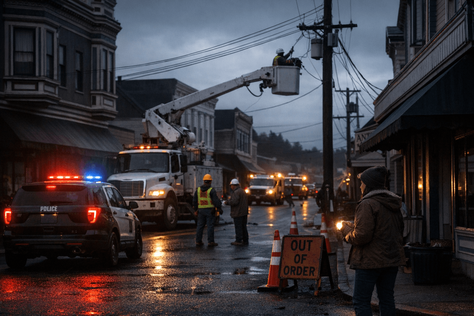 Ferndale Outage Disrupts Central Town Services - 1,484 Affected Initially