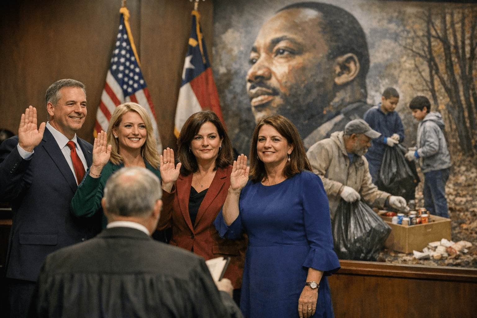 Holly Springs Swears In New Council, Launches MLK Arts and Service Programs