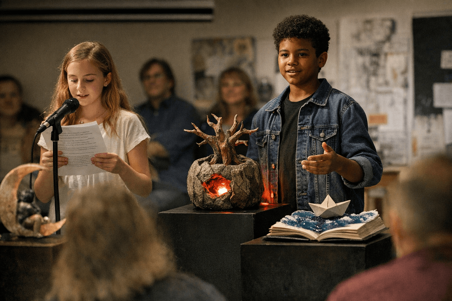 Goochland Students Combine Poetry and Sculpture in Honors Showcase