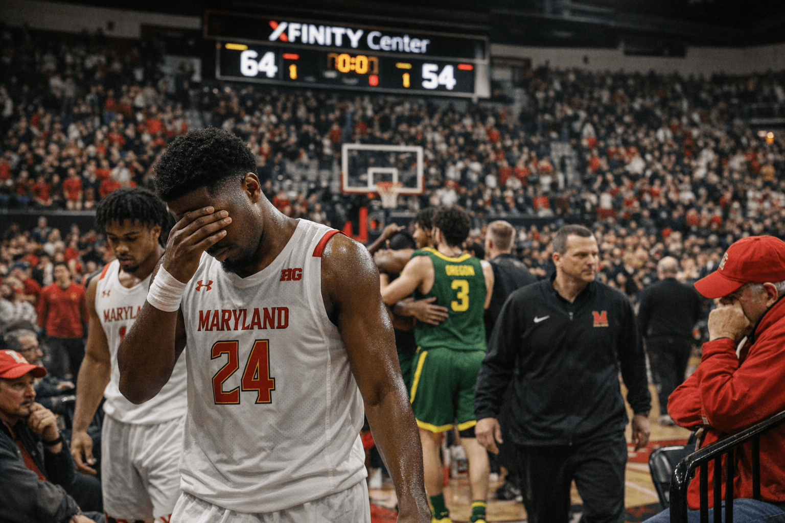 Maryland Falls to Oregon 64-54, Big Ten Struggles Continue