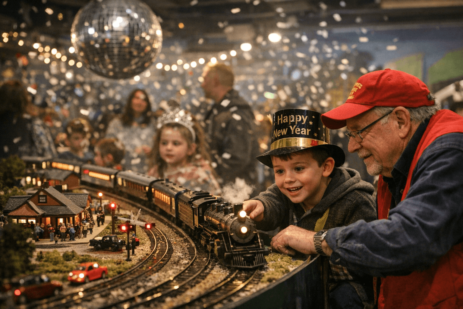 Model Rail Club Lights Up Children's Museum New Year Celebration