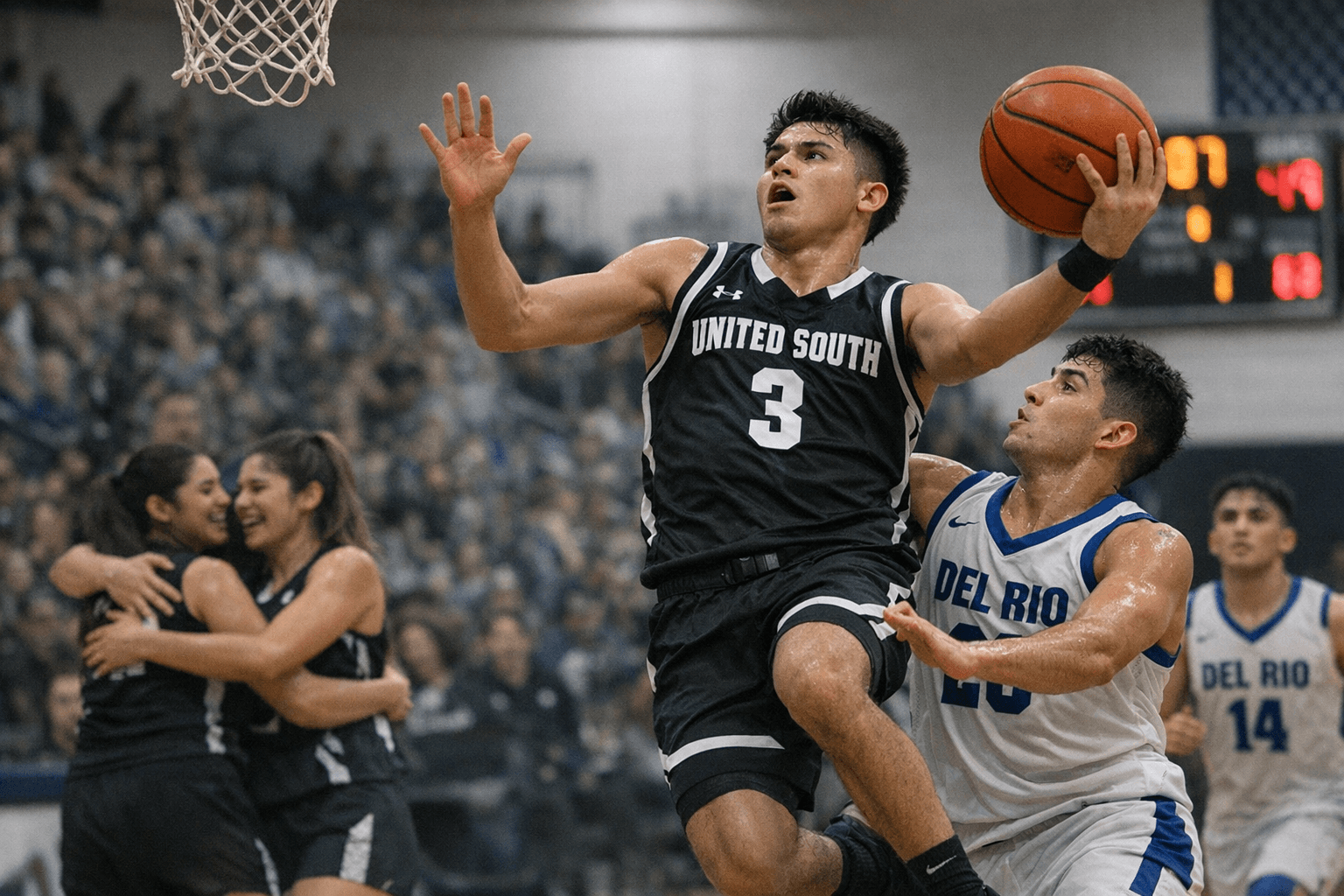 United South Sweeps Del Rio in District 30 Basketball Showdowns