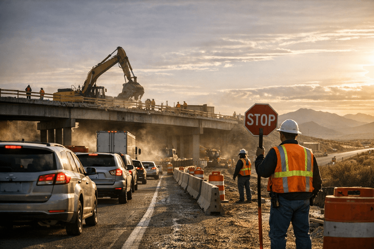 I-10 Bridge Work Near Lordsburg Creates Lane Delays Through Spring