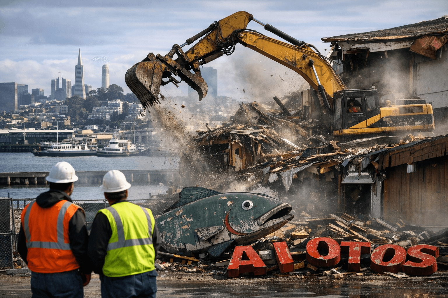 Demolition Begins at Alioto's Site for New Taylor Street Plaza