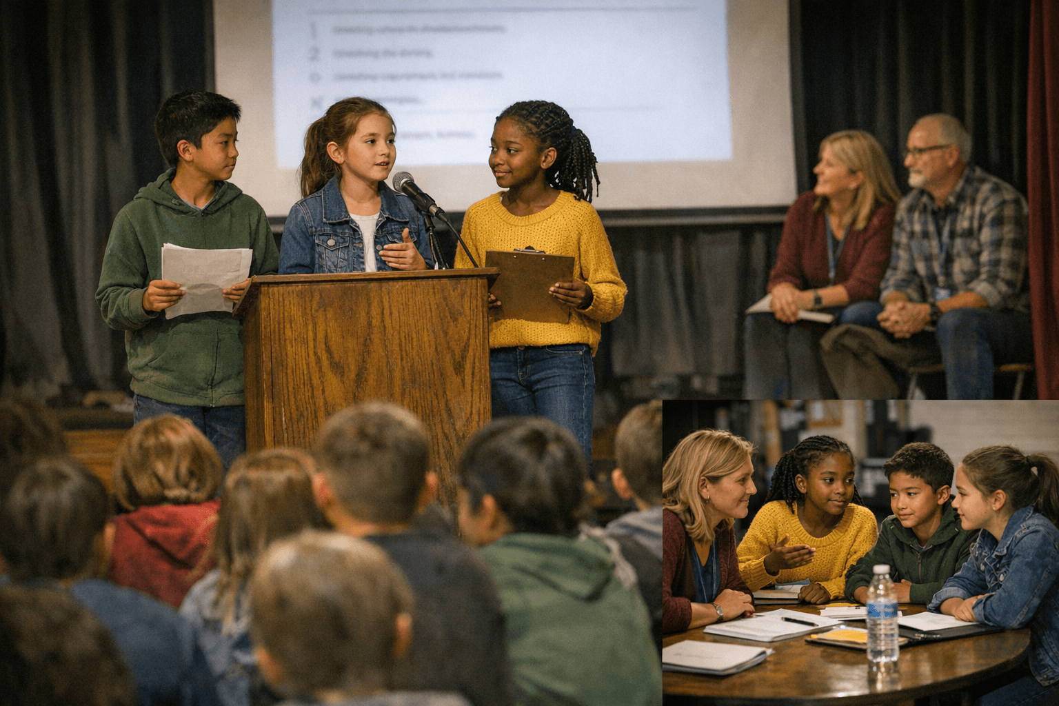 Noonan Elementary Students Lead Assembly, Shape School Processes