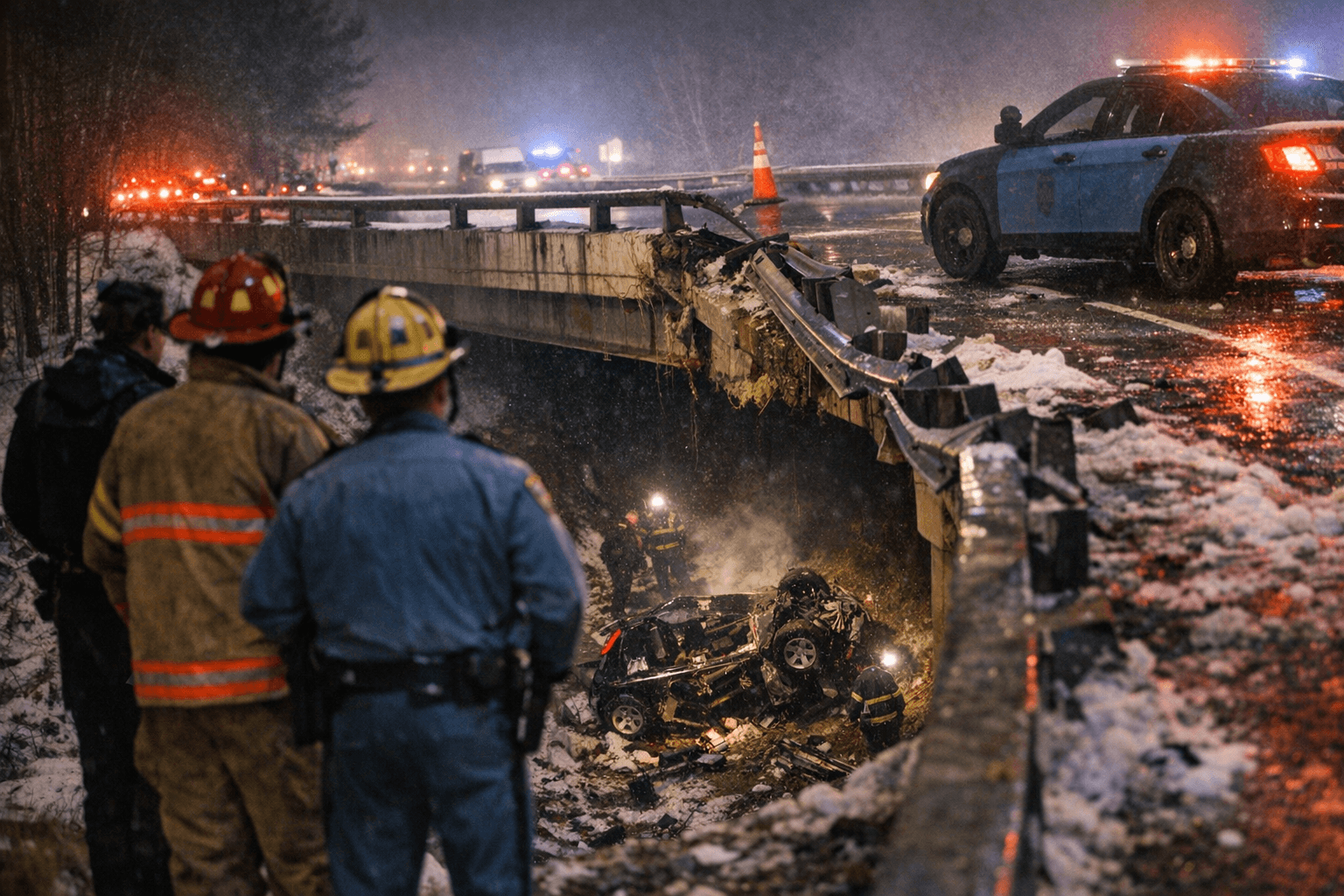 Driver Killed After Vehicle Goes Over Barrier on Route 1