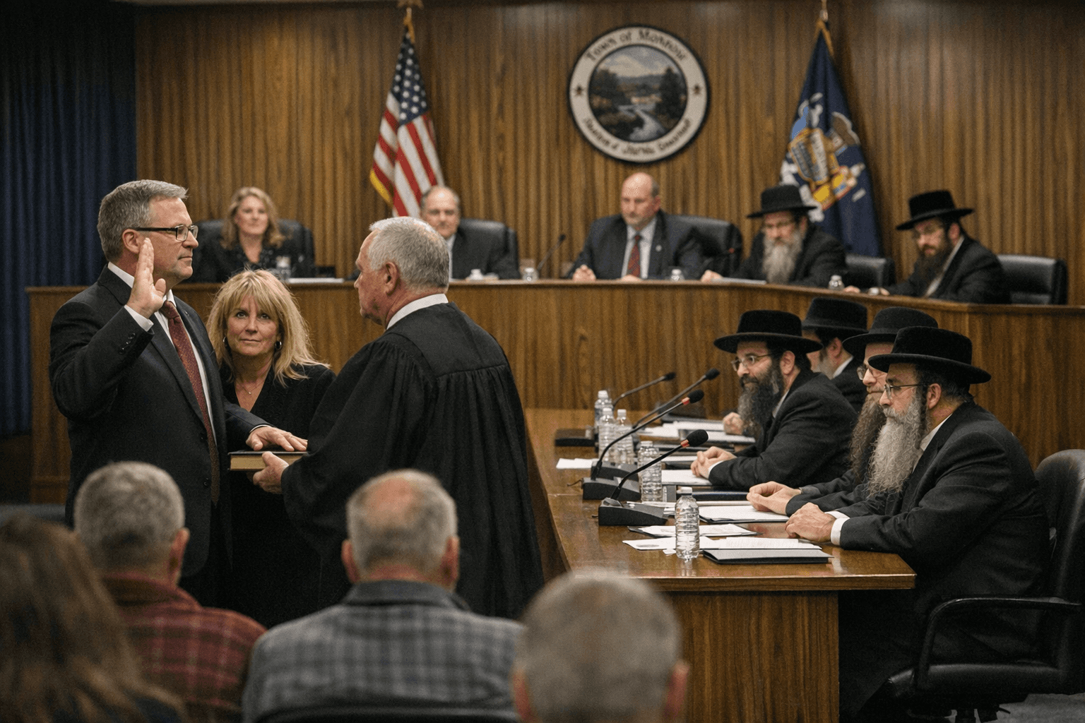 Monroe Holds Town Board Reorganization and Joint Meeting With Palm Tree