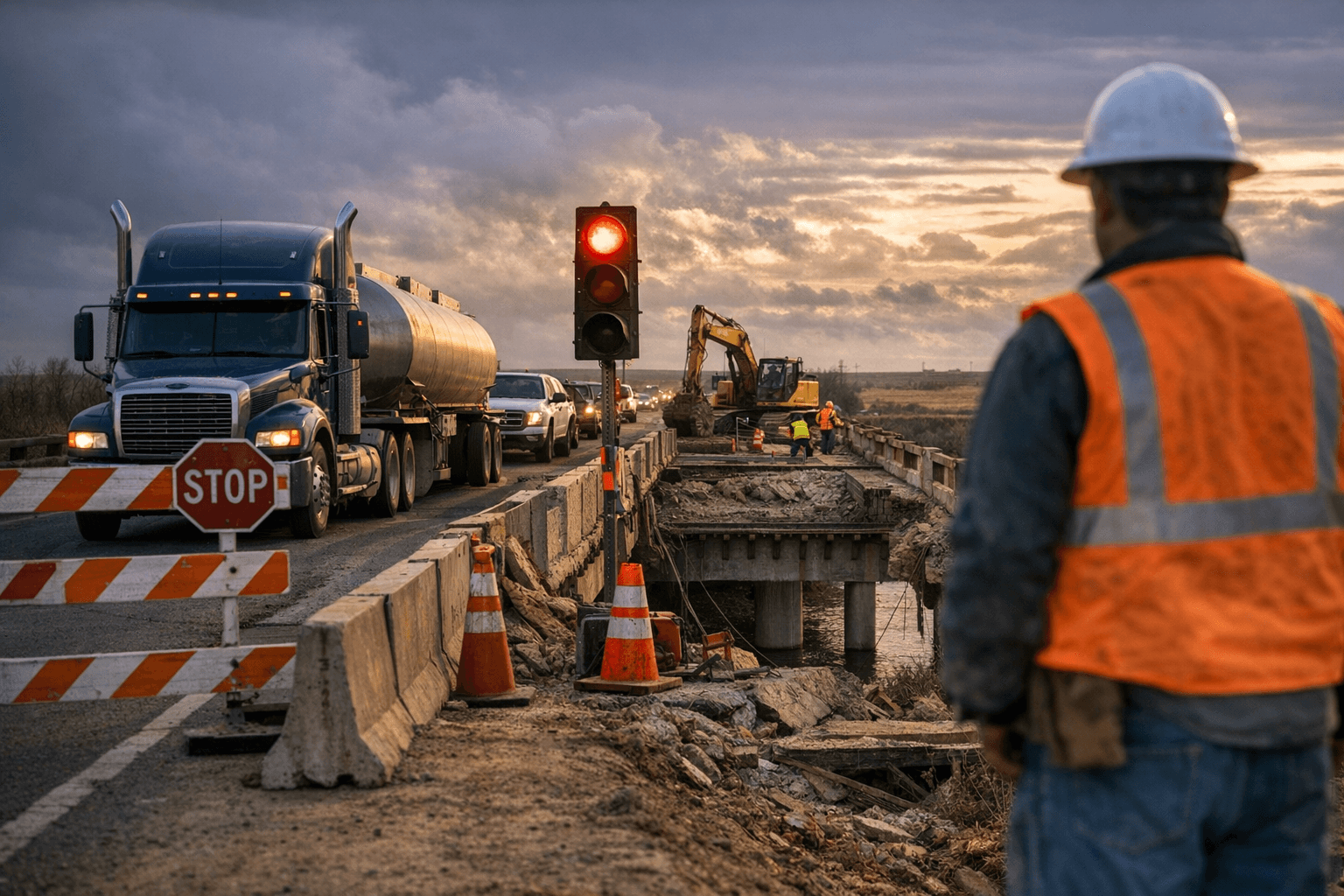 Beaver River Bridge Repair Creates One-Lane Traffic North of Guymon