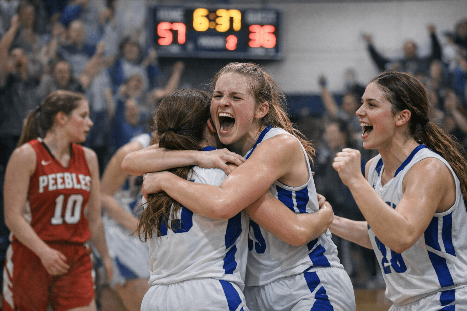 Eastern High Girls Basketball Beats Peebles 57-36 in County Game