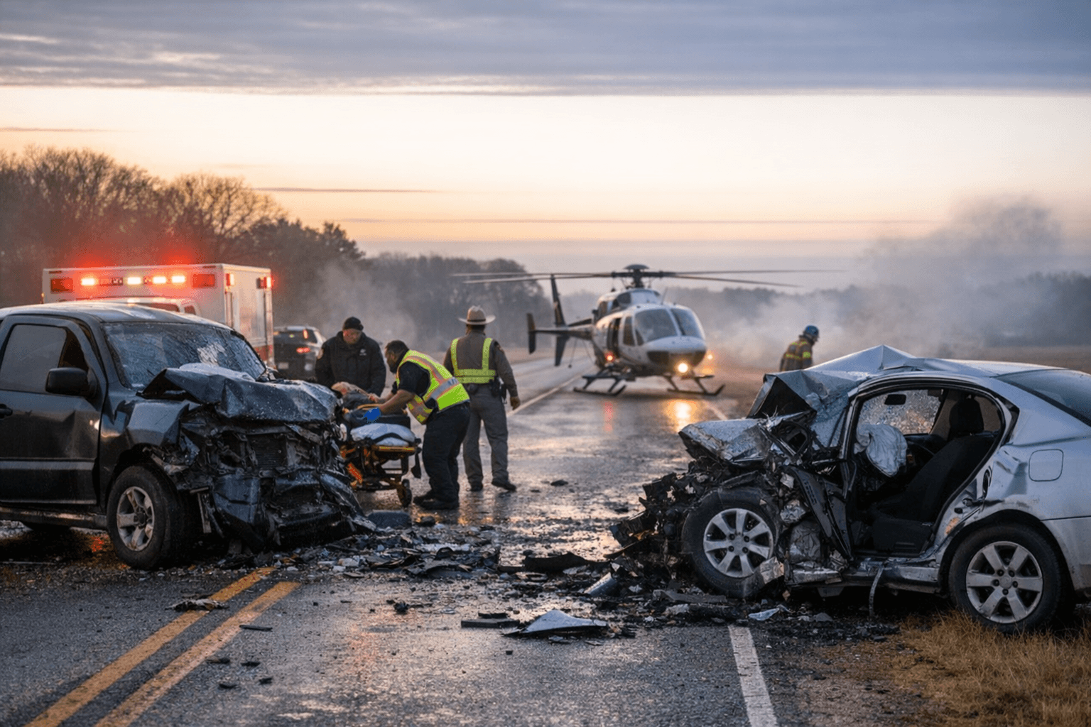 Two-Vehicle Crash South of Gatesville Kills One, Injures One