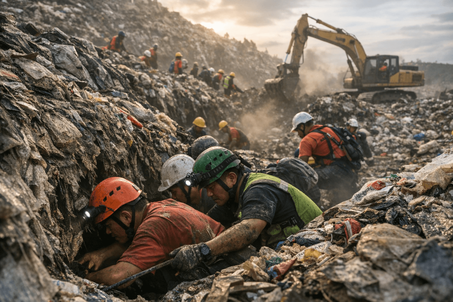 Rescuers Detect Life Amid Garbage Avalanche at Cebu Landfill
