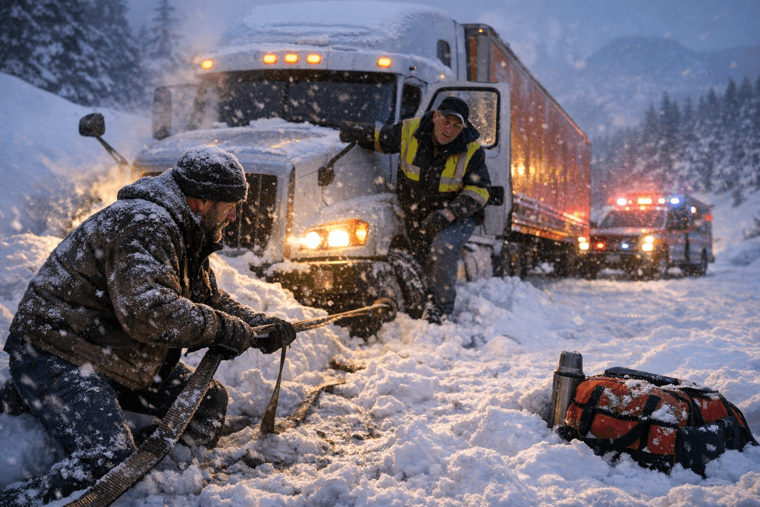 Volunteer Awarded $1,000 for Rescuing Snowbound Truck Near Granite