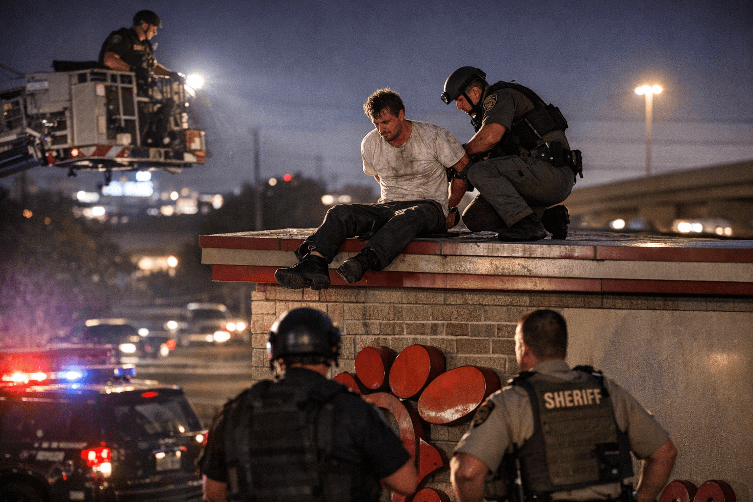 Man arrested after rooftop incident at Katy Freeway Chick-fil-A