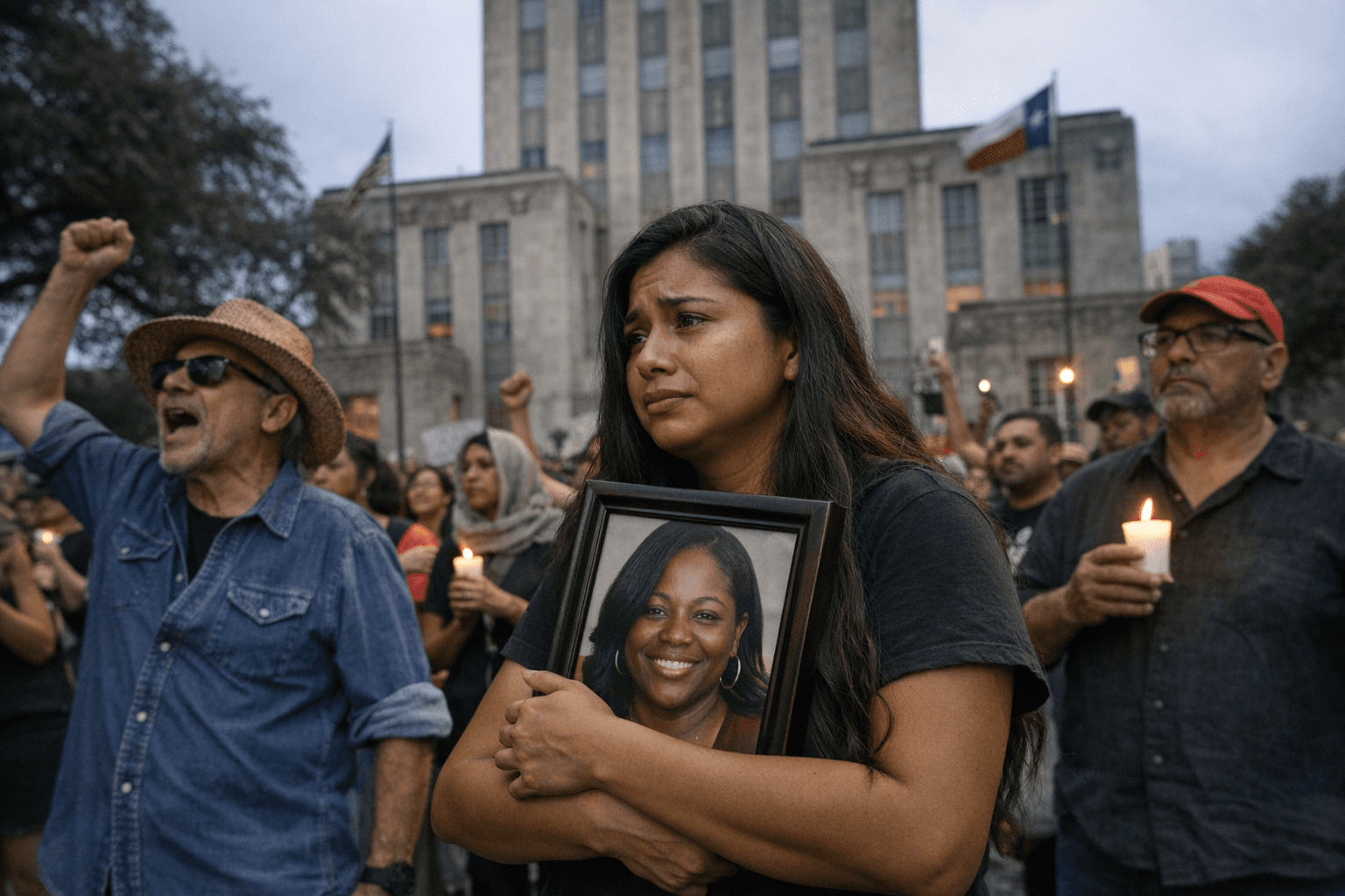 Hundreds rally at Houston City Hall after ICE death