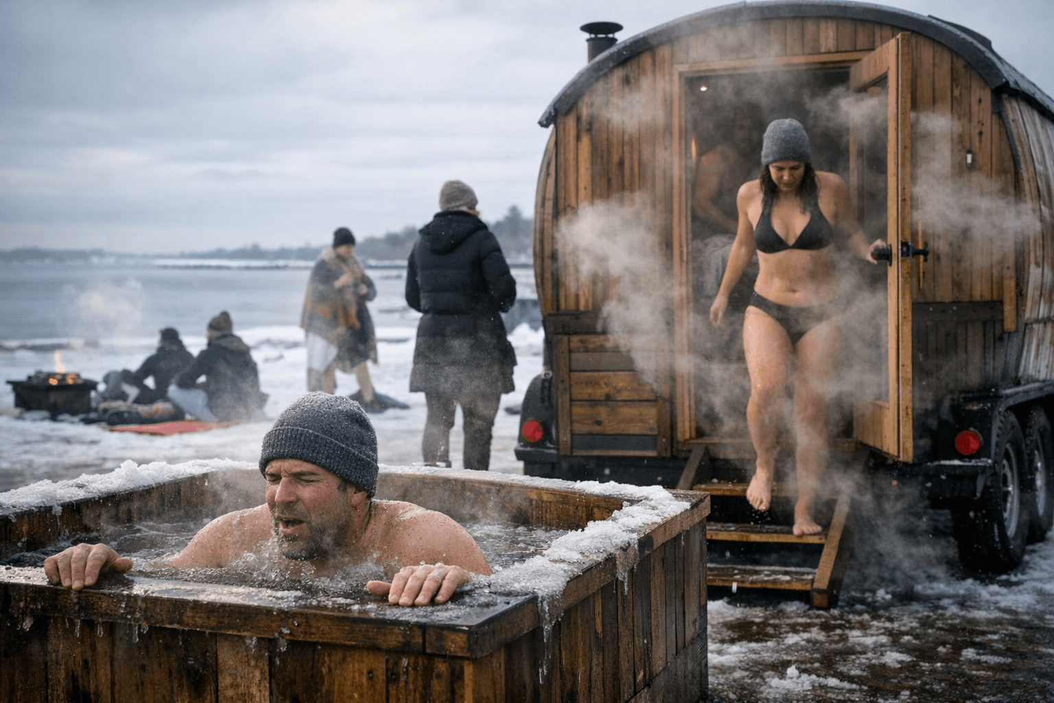 Milwaukee winter wellness event brings mobile saunas and cold plunges