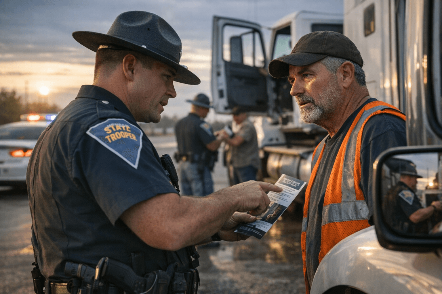 Indiana troopers train truckers to spot human trafficking in county