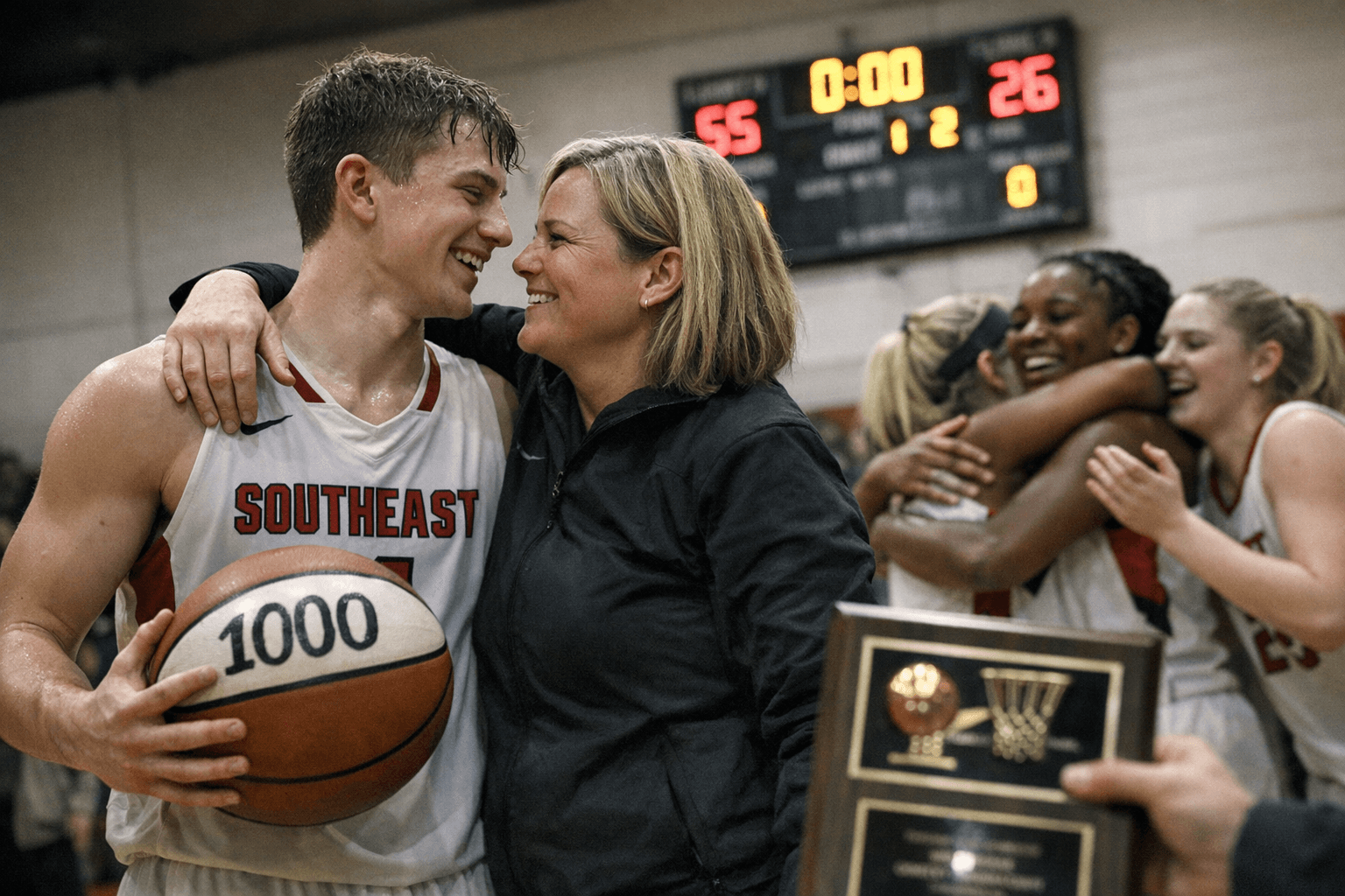 LaChapelle reaches 1,000 points as Southeast rolls, coach Sarratt hits 200 wins