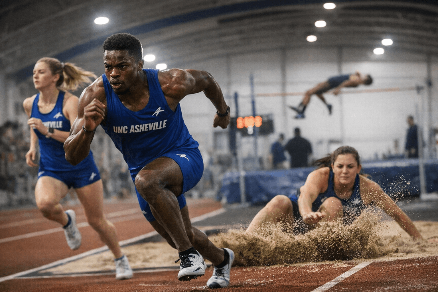 UNC Asheville Bulldogs set three indoor school records at Tryon
