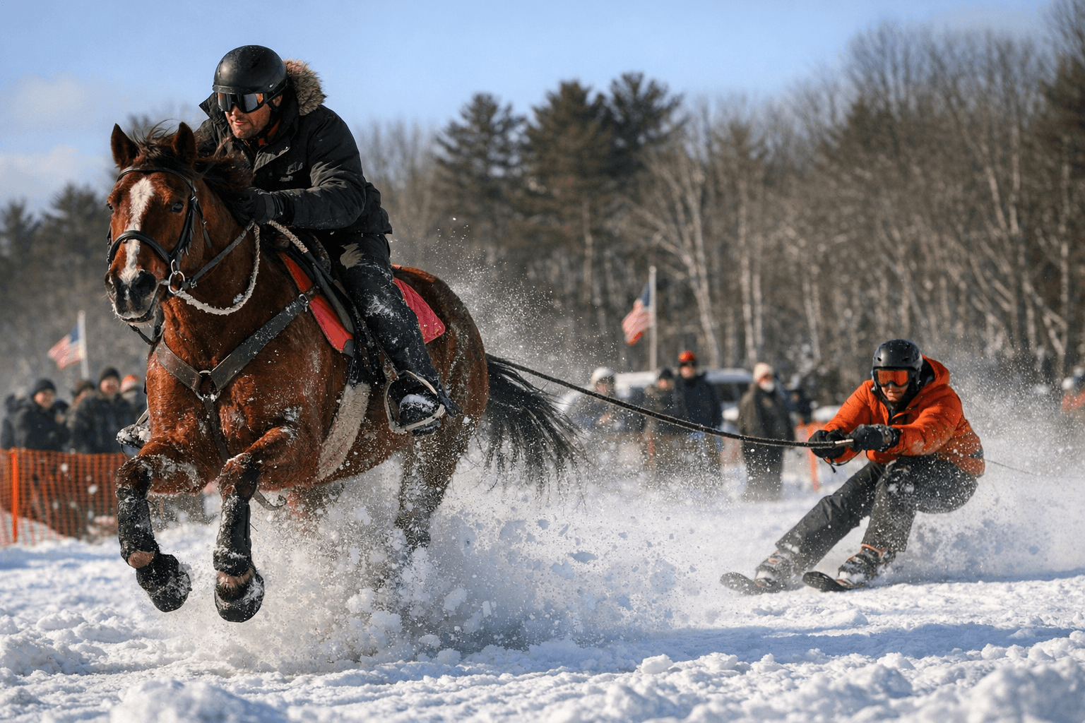 Skijoring pulls new winter interest across Sagadahoc County