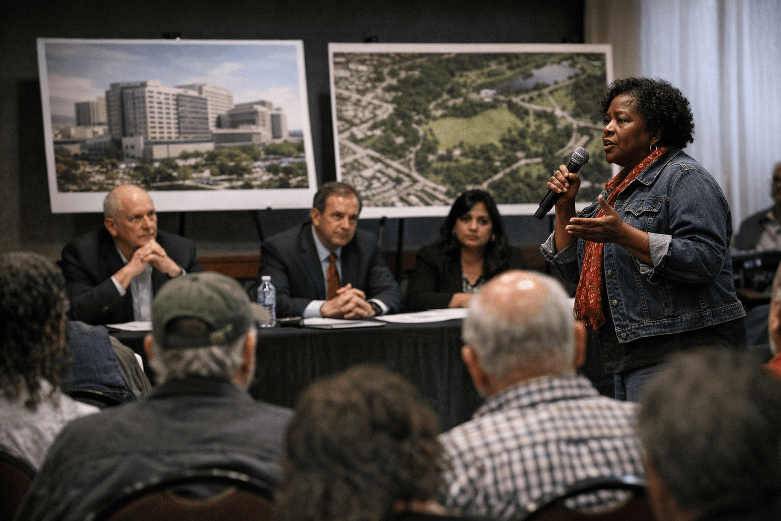 Harris Health held town hall on Ben Taub expansion and Hermann Park land