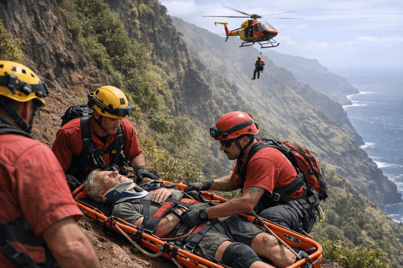Kaua‘i Fire Department rescues injured Colorado hiker from Cliff Trail