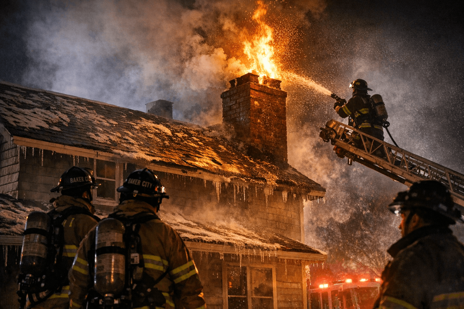 Baker City fire department responds to two chimney-related house fires amid statewide surge