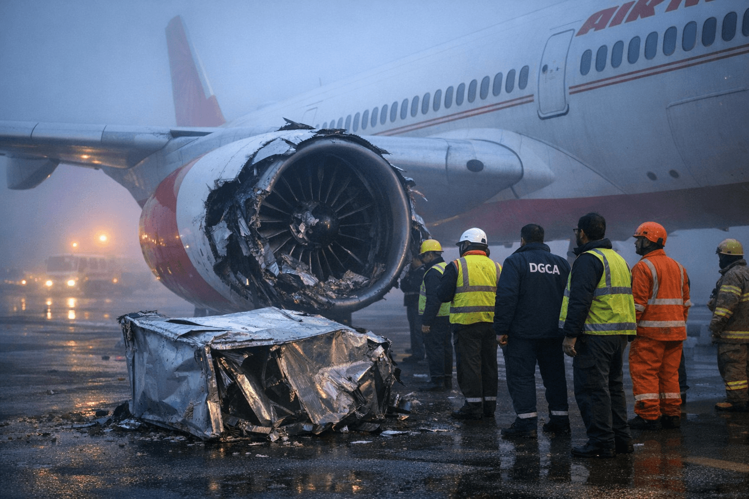 Air India A350 sustains engine damage after container ingestion in fog